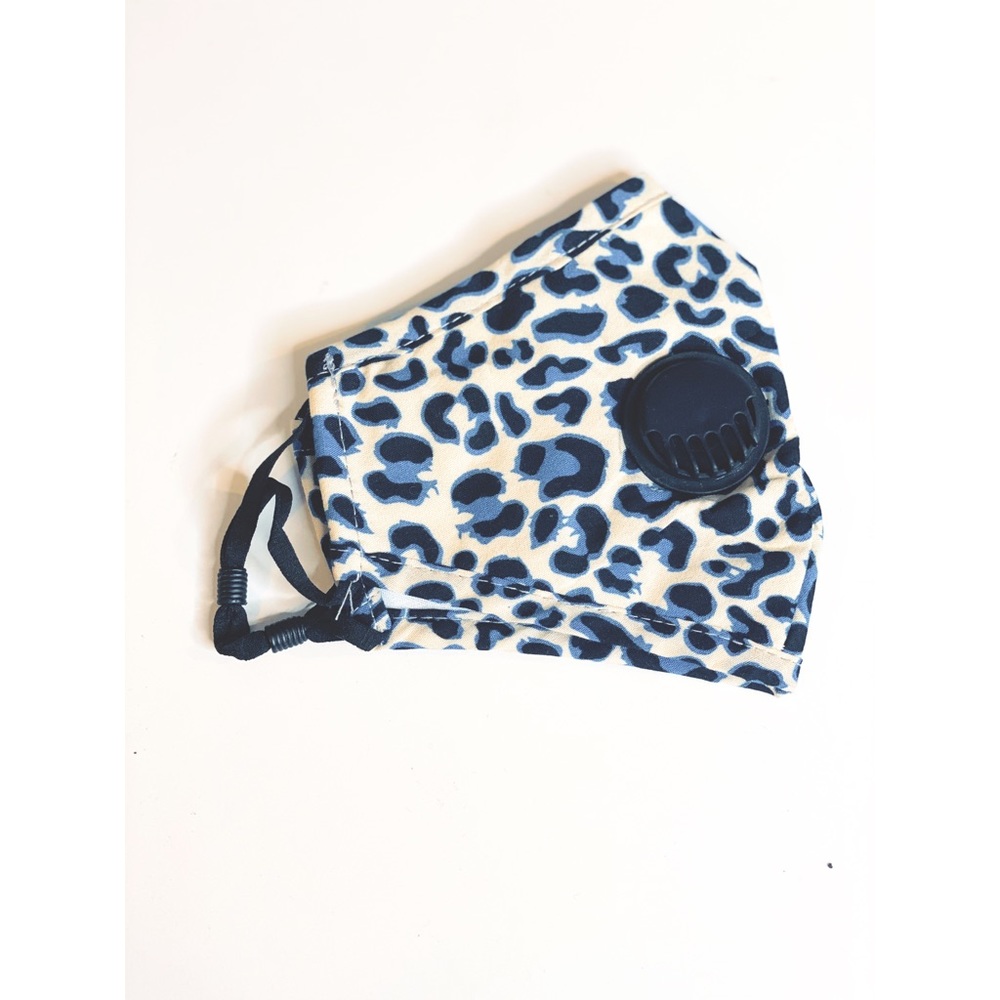 Leopard Blue Face Mask